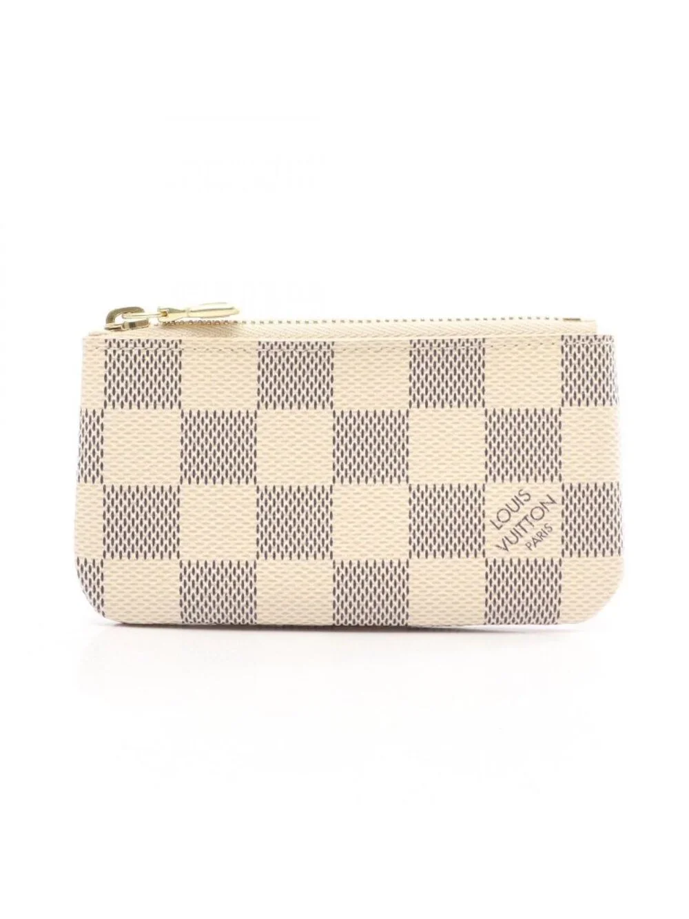 Louis Vuitton Coin Purse Pochette Cles Damier Azur Key Ring Included